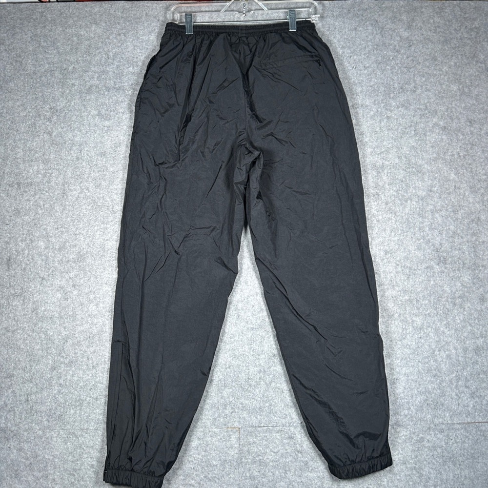 Vintage Nike Track Pants Mens M Black Windbreaker Joggers Swoosh Logo Baggy 90s - Picture 12 of 16